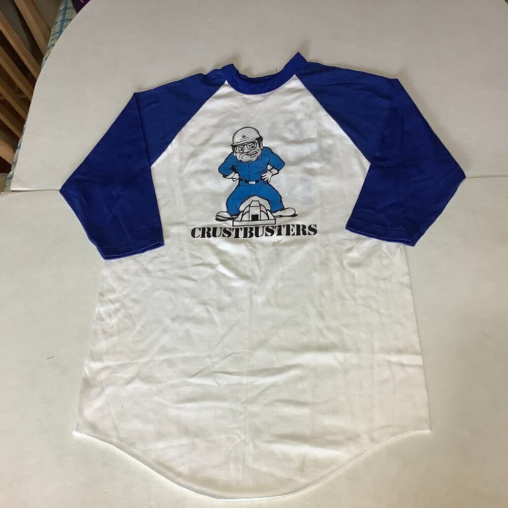 Vintage Crustbusters Camp Warrick 1986 3/4 Sleeve Shirt Single Stitch Size XL